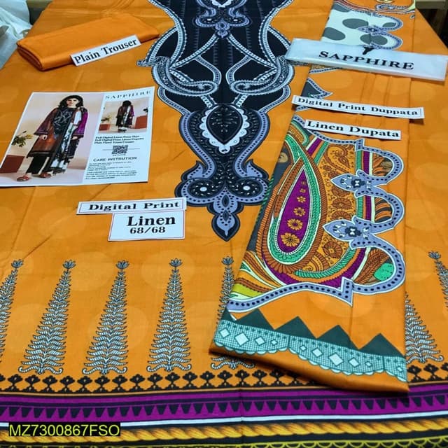 Linen digital printing for women