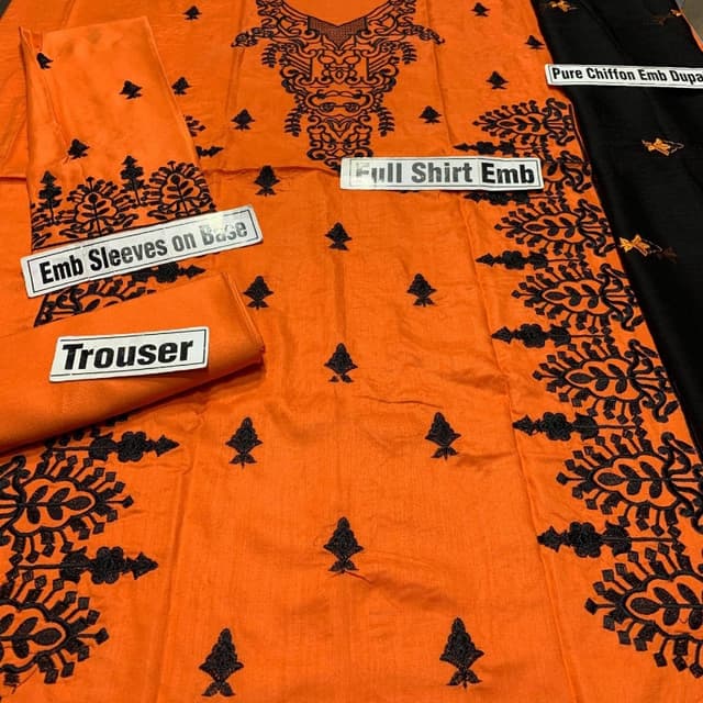 3 pcs beautiful embroidery suit
