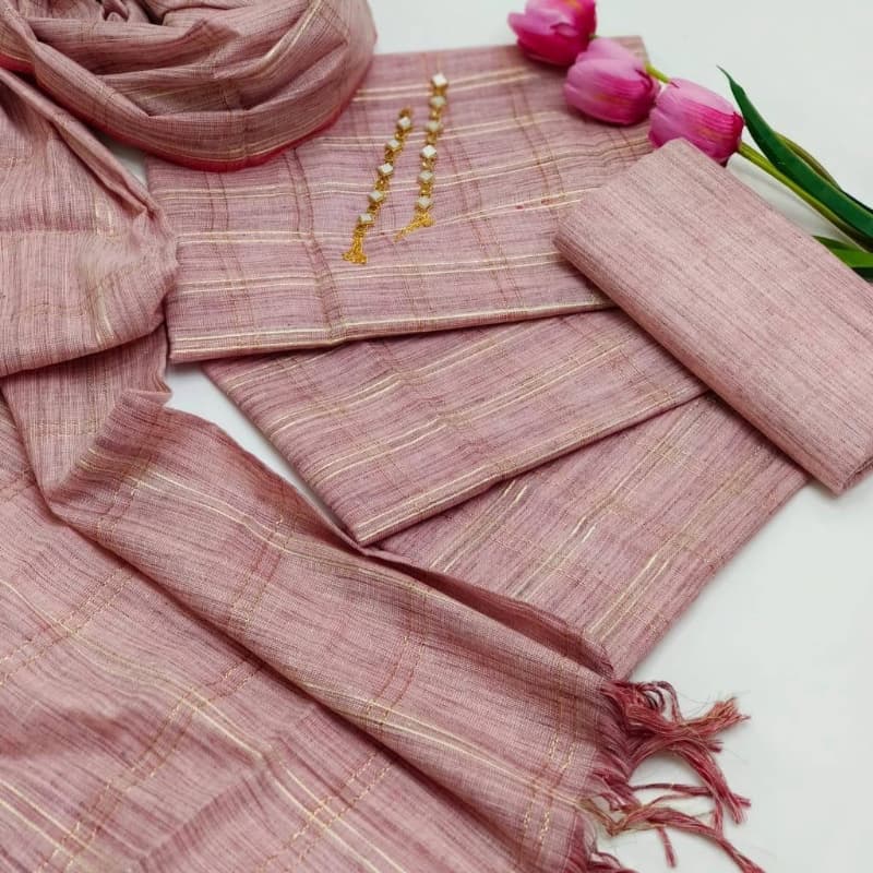 3 pcs Khaddi banarasi suit