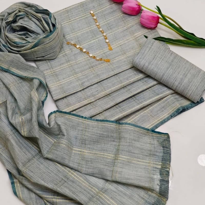 3 pcs Khaddi banarasi suit