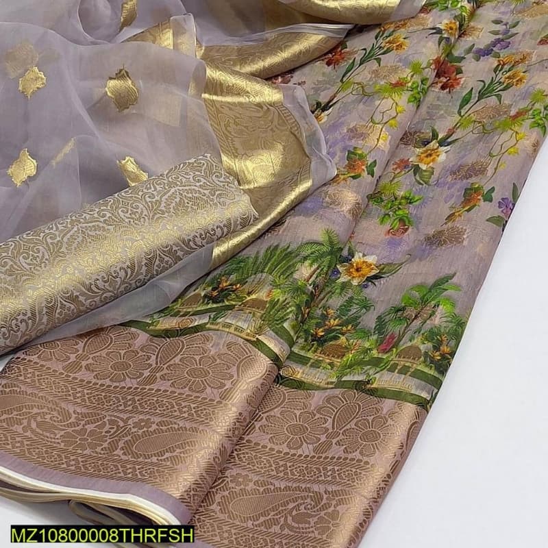 3 pcs Jacquard Banarasi suit